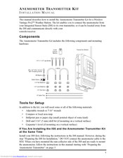 Davis Instruments Anemometer Transmitter Kit Installation Manual