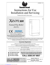 Saunier Duval Xeon 30ff Instructions For Use Installation And Servicing