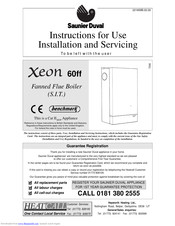 Saunier Duval Xeon 60ff Instructions For Use Installation And Servicing