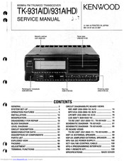 Kenwood TK-931A(D) Service Manual