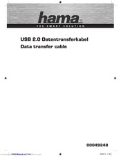 Hama USB 2.0 Data transfer cable Operating	 Instruction