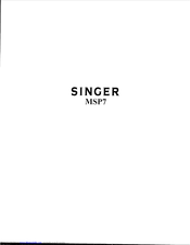 Singer MSP7 Service Manual