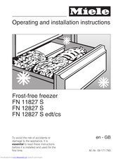 Miele FN 11827 S Operating And Installation Manual