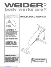 Weider WEFMBE1477 Manuel De L'utilisateur