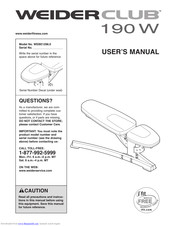 Weider Club 190 W Bench Manual