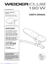 Weider WEBE1298.0 Manual