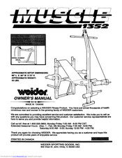 Weider Muscle 1352 Bench Owner's Manual