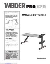 Weider WEEVBE7023 Manuale D'istruzioni