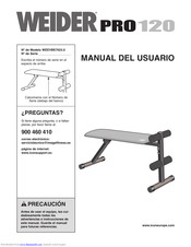 Weider Pro 120 Bench Manual Del Usuario