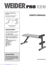 Weider Pro 120 Bench Manual