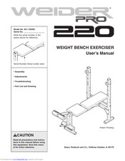 Weider Pro 220 Weight Bench Exerciser User Manual
