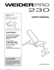Weider Pro 230 Bench Manual