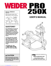 Weider Pro 250x User Manual