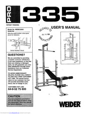 Weider Pro 335 Bench Weight Bench User Manual