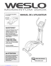 Weslo Momentum 220x Elliptical Manuals ManualsLib