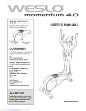 Weslo Momentum 4.0 Elliptical Manual
