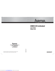 Hama USB 2.0 Link Cable Operating	 Instruction