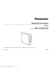 Panasonic AW-HHD870N Operating Instructions Manual
