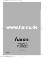 Hama 62721 Operating	 Instruction