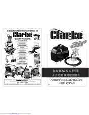 Clarke MONZA Operation & Maintenance Instructions Manual