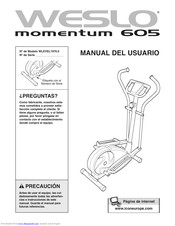 Weslo Momentum 605 Elliptical Manual Del Usuario
