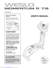 Weslo Momentum R 7.8 Elliptical Manual