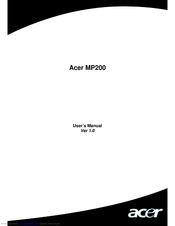 Acer MP200 User Manual