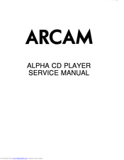Arcam Alpha cd player Service Manual