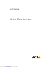 Axis Q1931-E User Manual