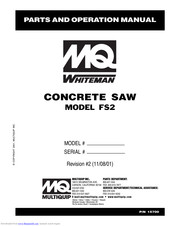 Multiquip FS2 Parts And Operation Manual