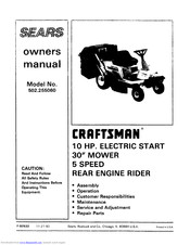 Craftsman 502.255060 Owner's Manual