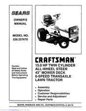 Craftsman 536.257670 Owner's Manual