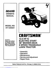 Craftsman 917.255521 Owner's Manual