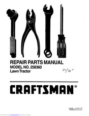 Craftsman 258360 Repair Parts Manual
