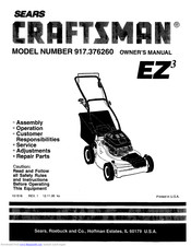Craftsman EZ3 917.376260 Owner's Manual