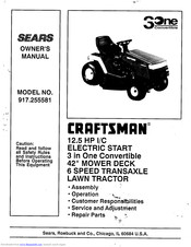 Craftsman 3One 917.255581 Owner's Manual