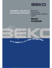 Beko CF6563W Installation & Operation Instructions