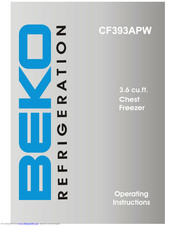 Beko CF393APW Operating Instructions Manual