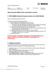 Bosch 430 Series Release Notes