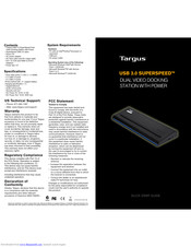 Targus USB 3.0. SuperSpeed Quick Start Manual