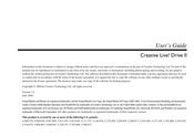 Creative Live! Drive II User Manual