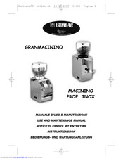Isomac GRANMACININO Use And Maintenance Manual