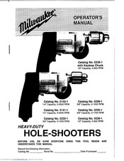 Milwaukee 0228-1 Operator's Manual