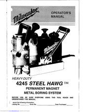 Milwaukee 4245 STEEL HAWG Operator's Manual
