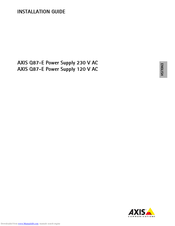Axis AXIS Q87-E Installation Manual