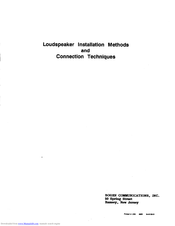 Bogen 8805 Installation Manual
