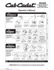 Cub Cadet BC 509 Operator's Manual