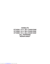 Homelite UT10569 Repair Sheet