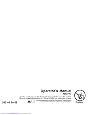 Husqvarna 12527HV Operator's Manual