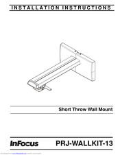 InFocus PRJ-WALLKIT-13 Installation Instructions Manual